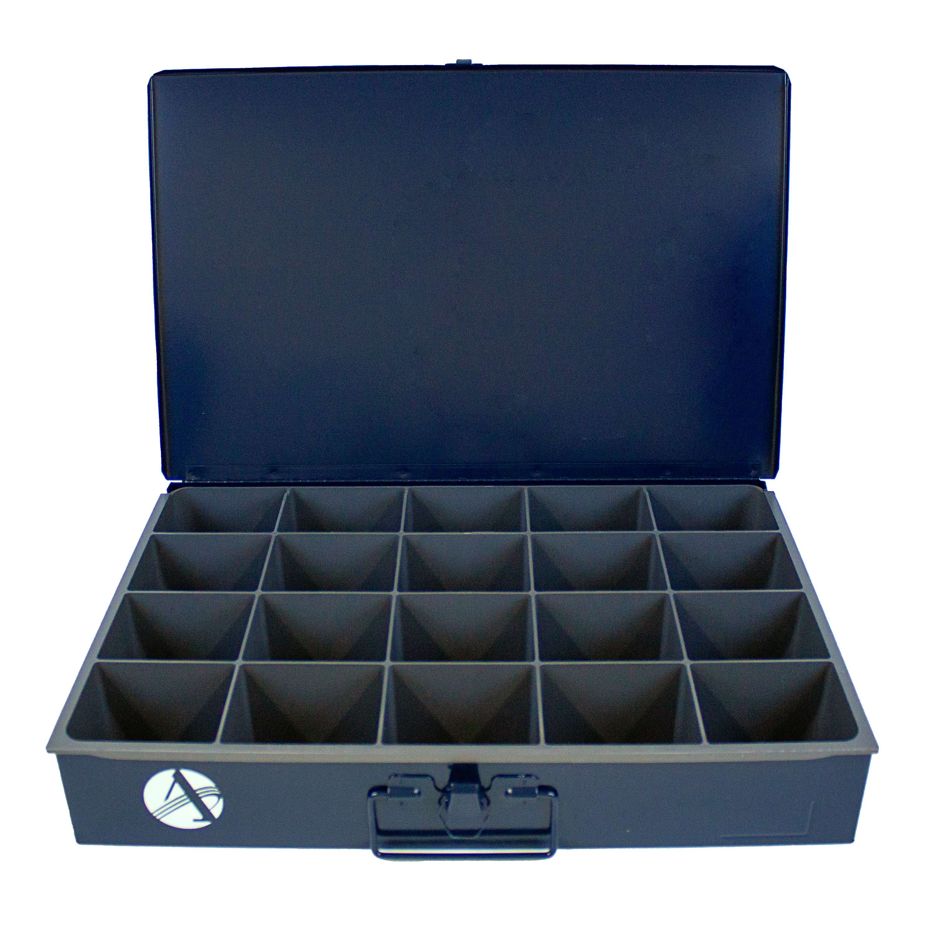 <ul><li> Applied MSS blue in color</li><li>Durable powdercoat finish</li><li>Locking clasp and carrying handle</li><li>Ideal for small parts and items that need to be kept clean</li><li>Cover stays open until closed</li><li>All sizes visible at a glance</li><li>18 in W x 12 in D x 3 in H</li><li>Fits slide rack 106460876, 110488592, 106509727 and 106493843</li></ul>|